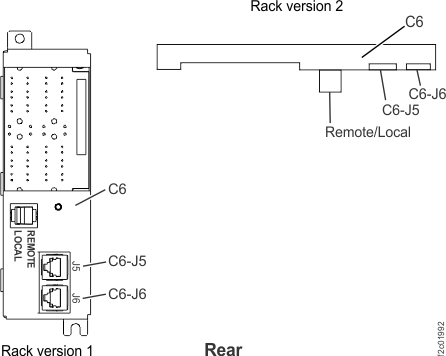 Location codes for the local remote switch card