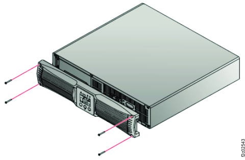 Front panel and screws